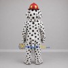 Custom Black White and Red Firefighter Dalmatian Mascot Costume Adult Full Body Suit for Fire Safety Events