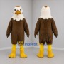Custom Brown and White Bald Eagle Mascot Costume Adult Full Body Suit for Wildlife Events
