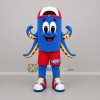 Custom Blue and Red Octopus Mascot Costume Adult Full Body Suit for Ocean Events