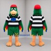 Custom Green Black and White Parrot Mascot Costume Adult Full Body Suit for Tropical Events