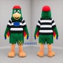 Custom Green Black and White Parrot Mascot Costume Adult Full Body Suit for Tropical Events