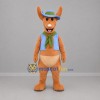 Custom Tan and Blue Kangaroo Mascot Costume Adult Full Body Suit for Adventure Events