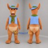 Custom Tan and Blue Kangaroo Mascot Costume Adult Full Body Suit for Adventure Events