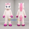 Custom White Pink and Purple Unicorn Mascot Costume Adult Full Body Suit for Fantasy Parties