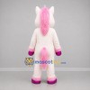 Custom White Pink and Purple Unicorn Mascot Costume Adult Full Body Suit for Fantasy Parties