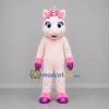 Custom Light Pink and Purple Unicorn Mascot Costume Adult Full Body Suit for Children's Parties