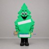 Custom Green and White Pine Tree Mascot Costume Adult Full Body Suit for Environmental Events