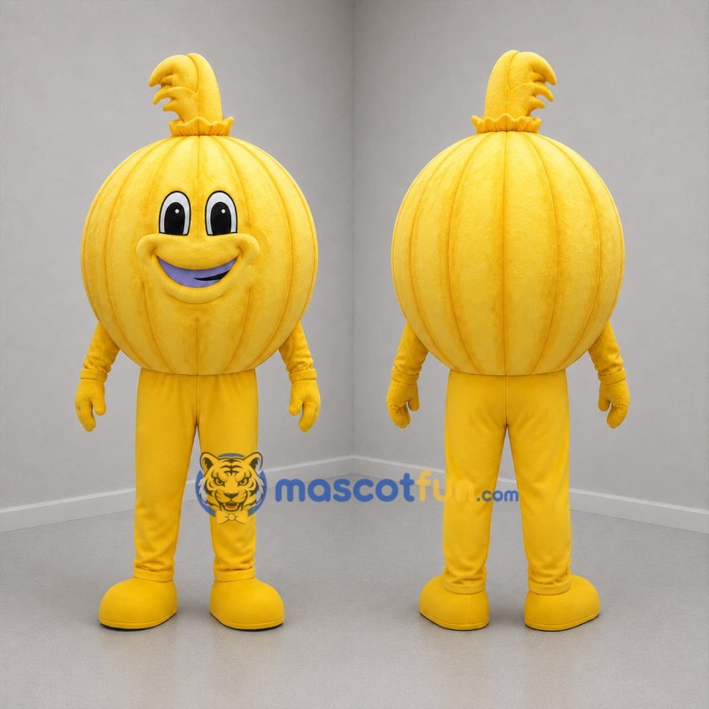 Custom Golden Yellow Onion Mascot Costume Adult Full Body Suit for Food Promotions
