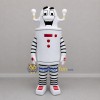 Custom White Black and Red Electrical Robot Mascot Costume Adult Full Body Suit for Science Events