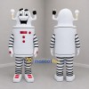 Custom White Black and Red Electrical Robot Mascot Costume Adult Full Body Suit for Science Events