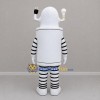 Custom White Black and Red Electrical Robot Mascot Costume Adult Full Body Suit for Science Events