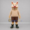 Custom Peach and Beige Pig Mascot Costume Adult Full Body Suit for Farm Events
