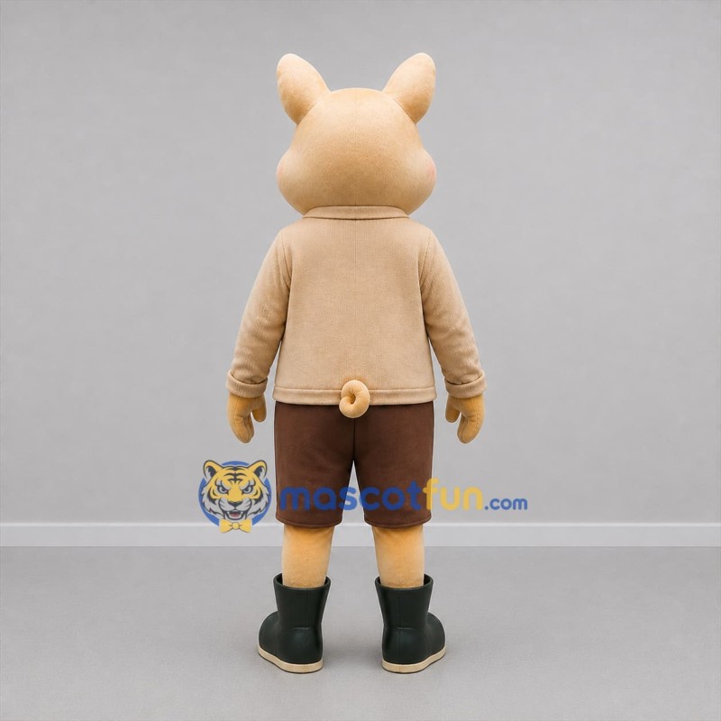 Custom Peach and Beige Pig Mascot Costume Adult Full Body Suit for Farm Events