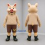 Custom Peach and Beige Pig Mascot Costume Adult Full Body Suit for Farm Events