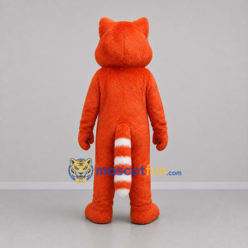 Custom Orange and White Cat Mascot Costume Adult Full Body Suit for Children's Events