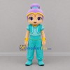 Custom Turquoise and Purple Genie Girl Mascot Costume Adult Full Body Suit for Fantasy Parties