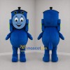 Custom Blue Train Mascot Costume Adult Full Body Suit for Children's Events