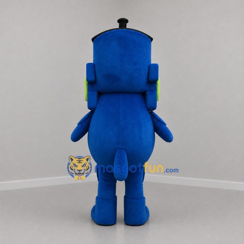 Custom Blue Train Mascot Costume Adult Full Body Suit for Children's Events