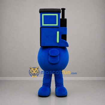 Custom Blue Train Mascot Costume Adult Full Body Suit for Children's Events