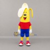 Custom Yellow Red and Blue Banana Mascot Costume Adult Full Body Suit for Food Promotions