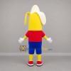 Custom Yellow Red and Blue Banana Mascot Costume Adult Full Body Suit for Food Promotions