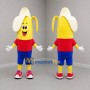Custom Yellow Red and Blue Banana Mascot Costume Adult Full Body Suit for Food Promotions