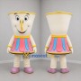 Custom Cream Pink and Blue Teacup Mascot Costume Adult Full Body Suit for Tea Parties