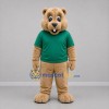 Custom Tan and Green Beaver Mascot Costume Adult Full Body Suit for Nature Events