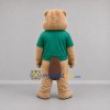 Custom Tan and Green Beaver Mascot Costume Adult Full Body Suit for Nature Events