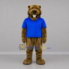 Custom Brown and Blue Beaver Mascot Costume Adult Full Body Suit for Nature Events