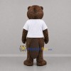 Custom Brown and White Beaver Mascot Costume Adult Full Body Suit for Wildlife Events
