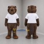 Custom Brown and White Beaver Mascot Costume Adult Full Body Suit for Wildlife Events