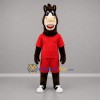 Custom Dark Brown and Red Horse Mascot Costume Adult Full Body Suit for Sports Events