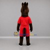 Custom Dark Brown and Red Horse Mascot Costume Adult Full Body Suit for Sports Events