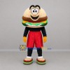Custom Brown Green and Red Burger Mascot Costume Adult Full Body Suit for Food Promotions