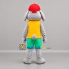 Custom Gray Yellow and Green Rabbit Mascot Costume Adult Full Body Suit for Children's Events