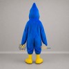 Custom Blue Black and Yellow Crested Bird Mascot Costume Adult Full Body Suit for Sports Events