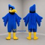 Custom Blue Black and Yellow Crested Bird Mascot Costume Adult Full Body Suit for Sports Events