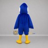 Custom Blue White and Yellow Bird Mascot Costume Adult Full Body Suit for Sports Events