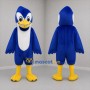 Custom Blue White and Yellow Bird Mascot Costume Adult Full Body Suit for Sports Events