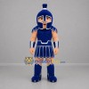 Custom Blue and Silver Ancient Warrior Mascot Costume Adult Full Body Suit for Historical Events