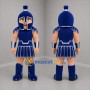 Custom Blue and Silver Ancient Warrior Mascot Costume Adult Full Body Suit for Historical Events