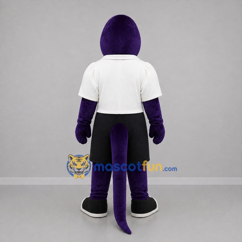 Custom Purple and White Snake Mascot Costume Adult Full Body Suit for Sports Events