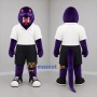 Custom Purple and White Snake Mascot Costume Adult Full Body Suit for Sports Events