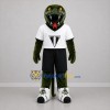 Custom Dark Green and White Snake Mascot Costume Adult Full Body Suit for Sports Events