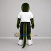 Custom Dark Green and White Snake Mascot Costume Adult Full Body Suit for Sports Events