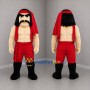 Custom Red and Black Pirate Mascot Costume Adult Full Body Suit for Costume Parties