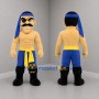 Custom Blue and Yellow Pirate Mascot Costume Adult Full Body Suit for Costume Parties