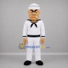 Custom White and Black Sailor Mascot Costume Adult Full Body Suit for Nautical Events