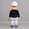 Custom Navy Blue White and Gold Naval Officer Mascot Costume Adult Full Body Suit for Nautical Events